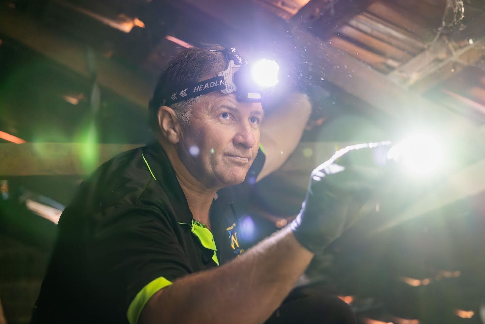 Brian Collins from Inspector West carrying out an inspection